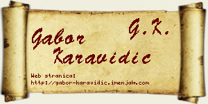Gabor Karavidić vizit kartica